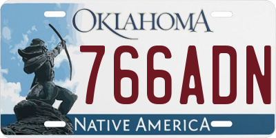 OK license plate 766ADN