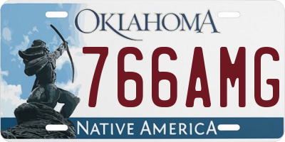 OK license plate 766AMG