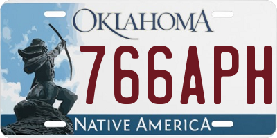 OK license plate 766APH