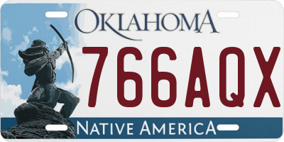 OK license plate 766AQX
