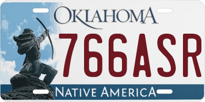 OK license plate 766ASR