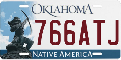 OK license plate 766ATJ