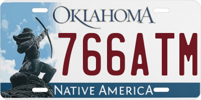 OK license plate 766ATM