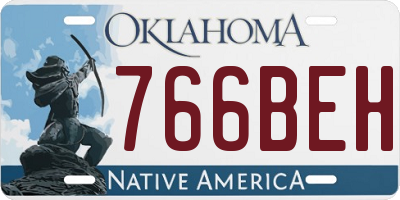OK license plate 766BEH