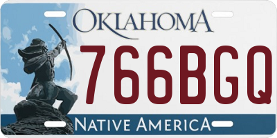 OK license plate 766BGQ