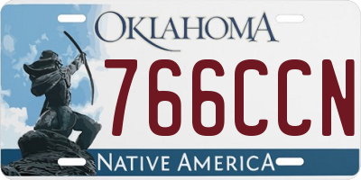OK license plate 766CCN
