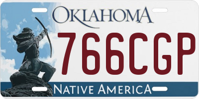 OK license plate 766CGP