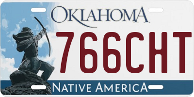 OK license plate 766CHT