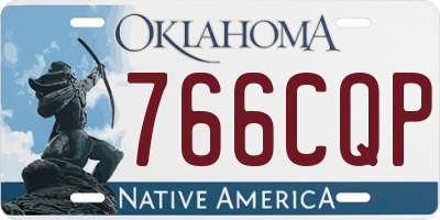 OK license plate 766CQP