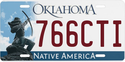 OK license plate 766CTI