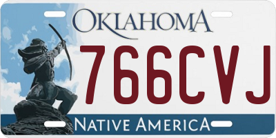 OK license plate 766CVJ