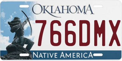 OK license plate 766DMX