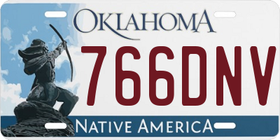 OK license plate 766DNV