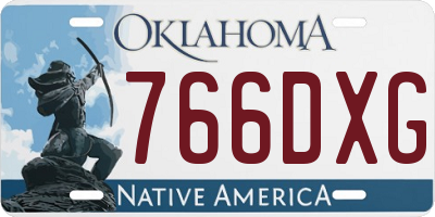 OK license plate 766DXG