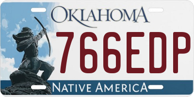 OK license plate 766EDP
