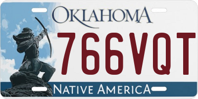 OK license plate 766VQT