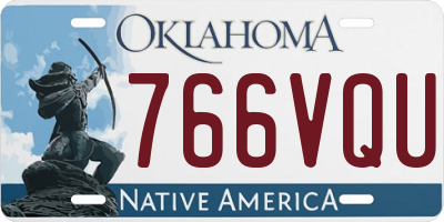 OK license plate 766VQU