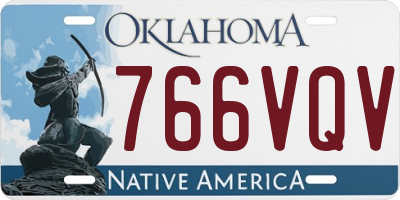 OK license plate 766VQV