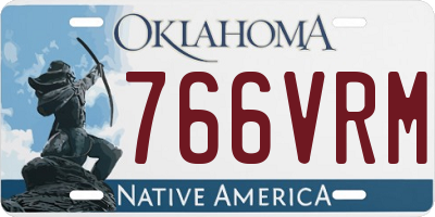 OK license plate 766VRM