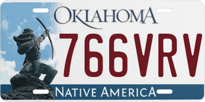 OK license plate 766VRV