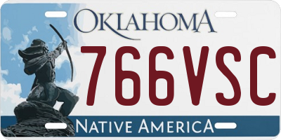 OK license plate 766VSC
