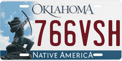 OK license plate 766VSH