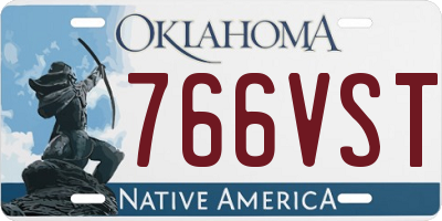 OK license plate 766VST