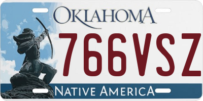 OK license plate 766VSZ