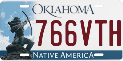 OK license plate 766VTH