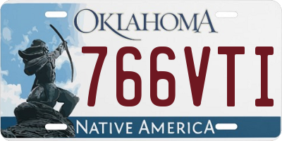 OK license plate 766VTI