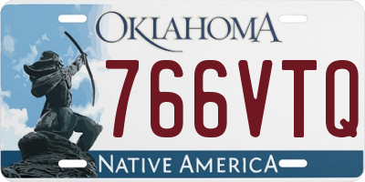 OK license plate 766VTQ
