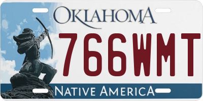 OK license plate 766WMT