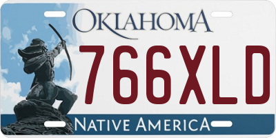 OK license plate 766XLD