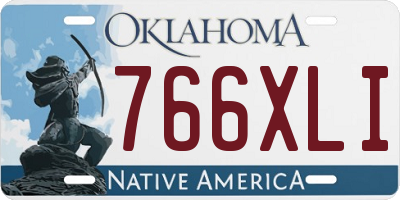 OK license plate 766XLI