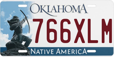 OK license plate 766XLM