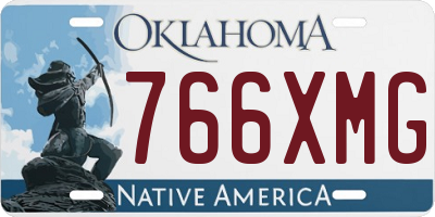 OK license plate 766XMG