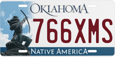 OK license plate 766XMS