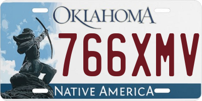 OK license plate 766XMV