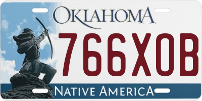 OK license plate 766XOB