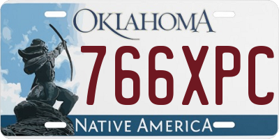 OK license plate 766XPC