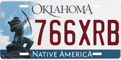 OK license plate 766XRB