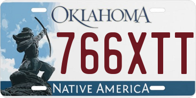 OK license plate 766XTT