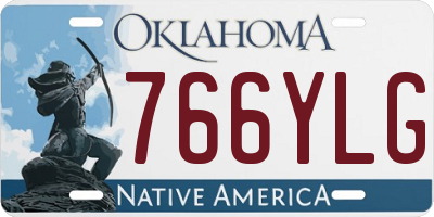 OK license plate 766YLG