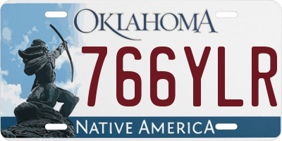 OK license plate 766YLR
