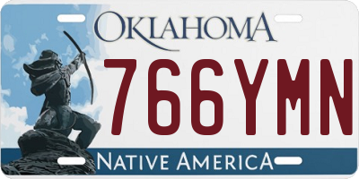 OK license plate 766YMN