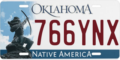 OK license plate 766YNX