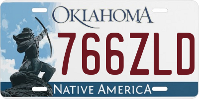 OK license plate 766ZLD