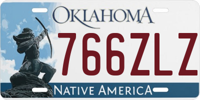 OK license plate 766ZLZ