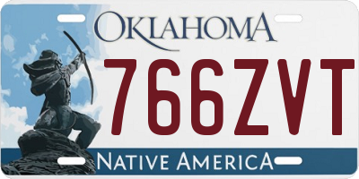 OK license plate 766ZVT
