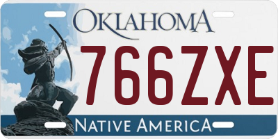 OK license plate 766ZXE